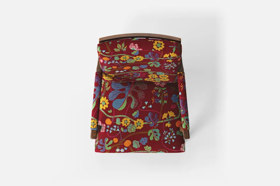 Fåtöljer|Karmstolar*Josef Frank Karmstol 868 Baranquilla, Vinröd