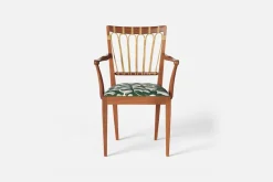 Karmstolar*Josef Frank Karmstol 1165 Mahogny Rotting, Aristidia, Grön