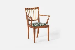 Karmstolar*Josef Frank Karmstol 1165 Mahogny Rotting, Aristidia, Grön