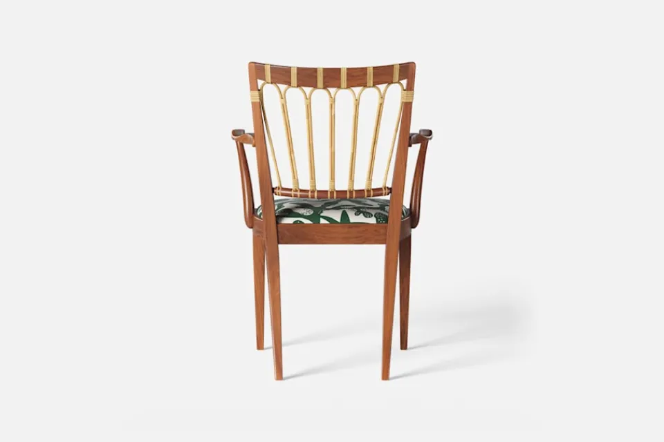 Karmstolar*Josef Frank Karmstol 1165 Mahogny Rotting, Aristidia, Grön