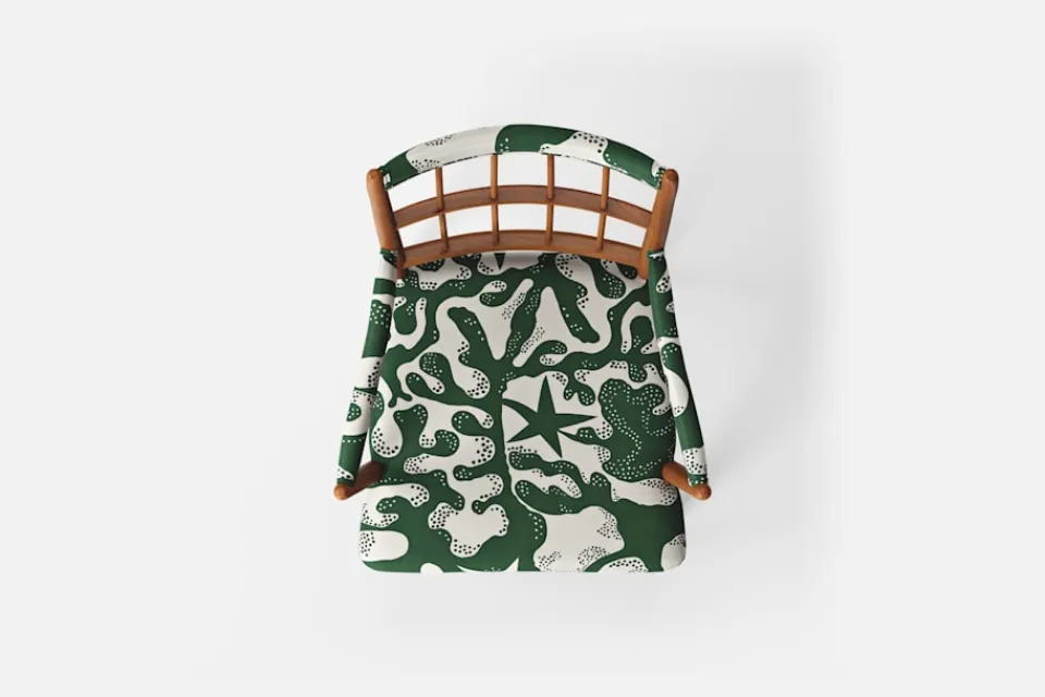 Matstolar|Karmstolar*Josef Frank Karmstol 652 Aristidia, Grön