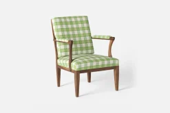 Fåtöljer|Karmstolar*Josef Frank Karmstol 868 Gripsholmsruta, Grön