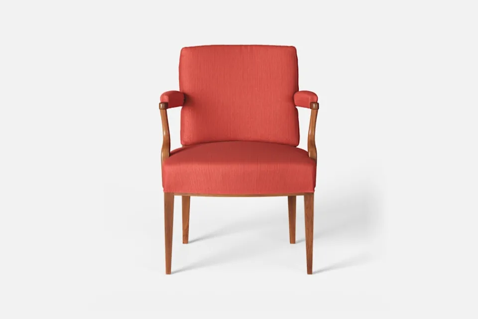 Fåtöljer|Karmstolar*Josef Frank Karmstol 969 Kederband Sitthöjd 47 cm Vägen, Orange