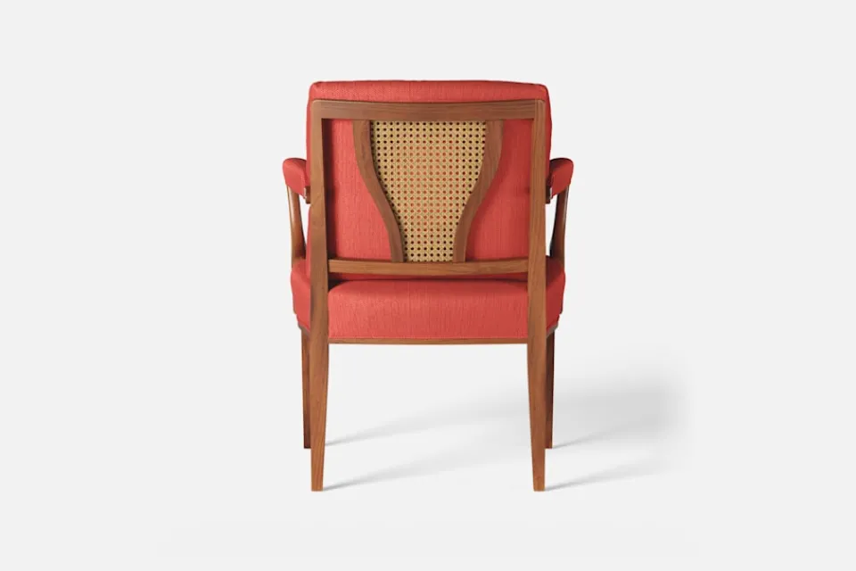 Fåtöljer|Karmstolar*Josef Frank Karmstol 969 Kederband Sitthöjd 47 cm Vägen, Orange