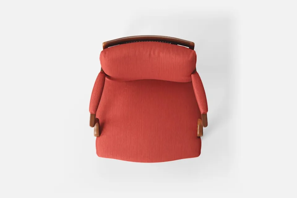 Fåtöljer|Karmstolar*Josef Frank Karmstol 969 Kederband Sitthöjd 47 cm Vägen, Orange