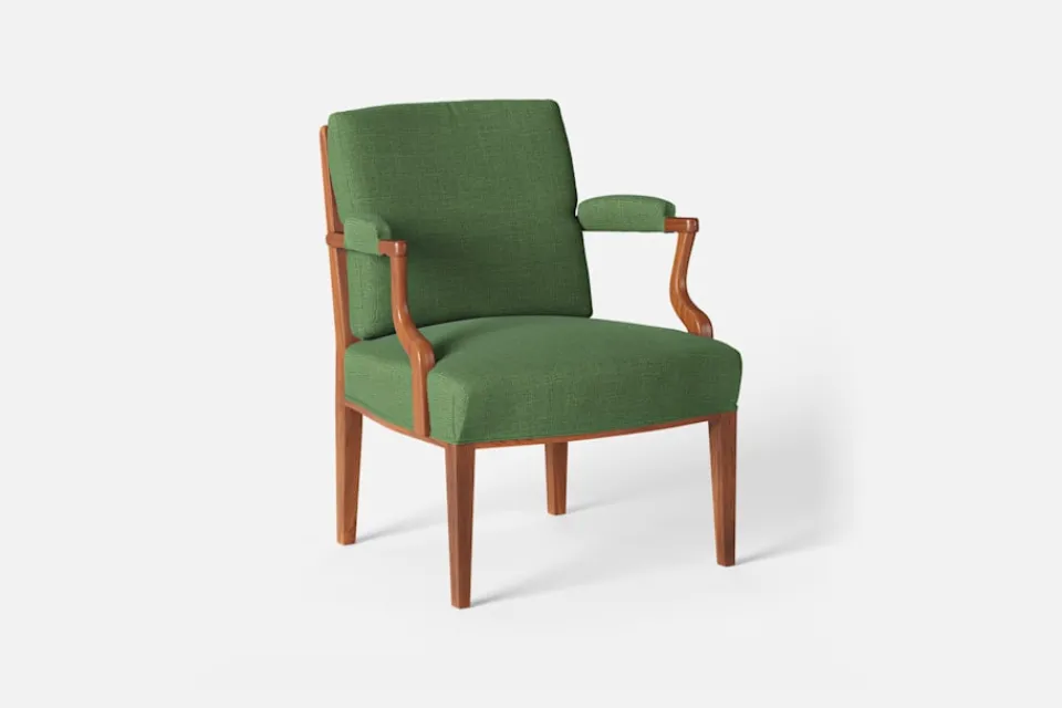 Karmstolar*Josef Frank Karmstol 969 Kederband Sitthöjd 43 cm Möbellin, Grön