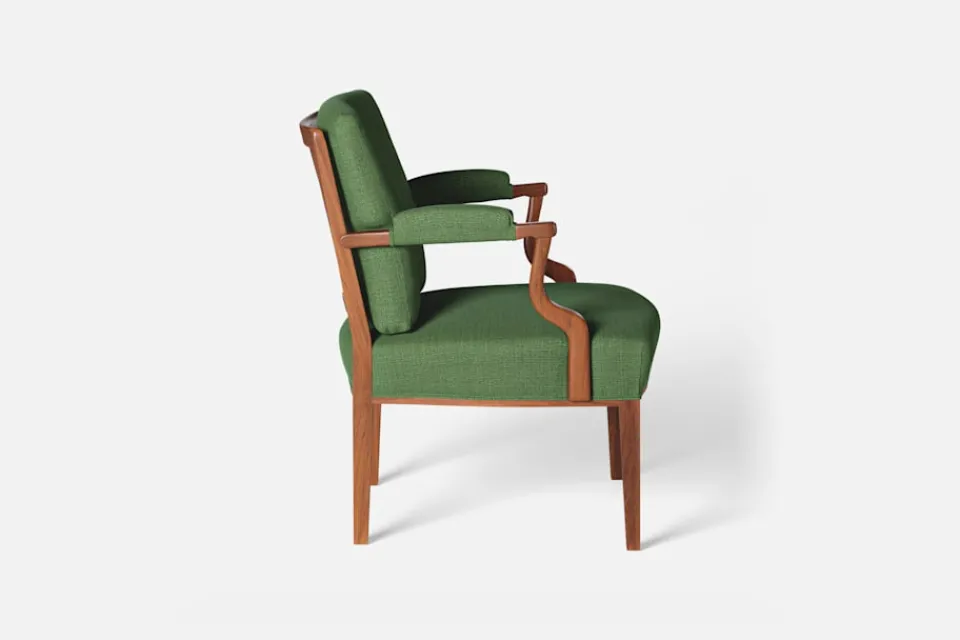 Karmstolar*Josef Frank Karmstol 969 Kederband Sitthöjd 43 cm Möbellin, Grön