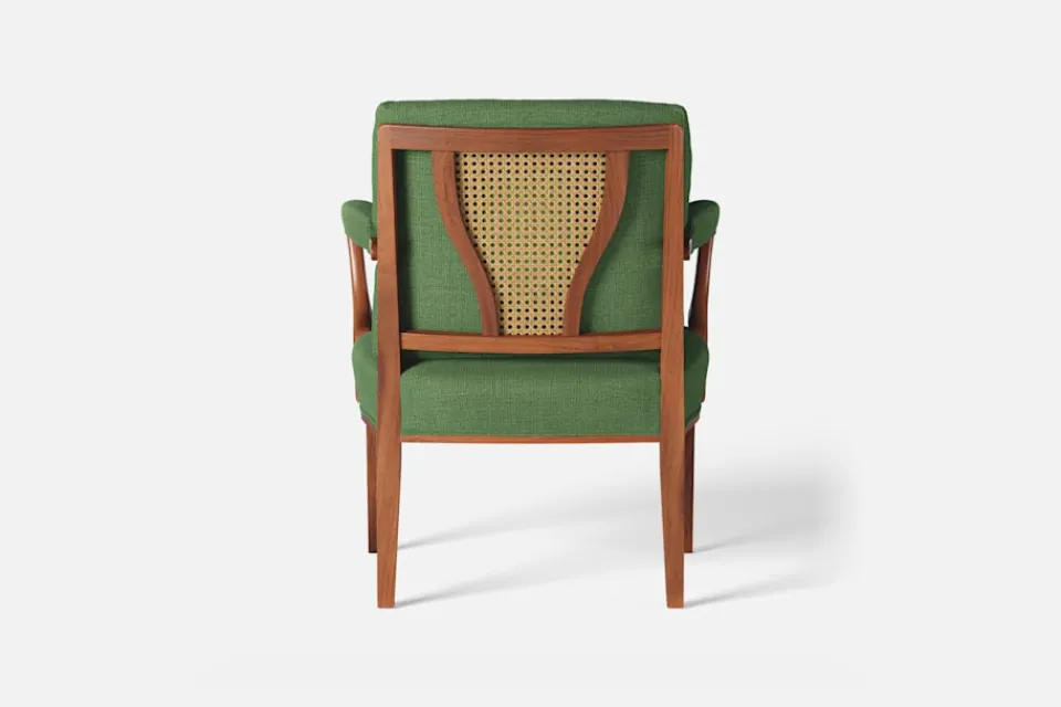 Karmstolar*Josef Frank Karmstol 969 Kederband Sitthöjd 43 cm Möbellin, Grön