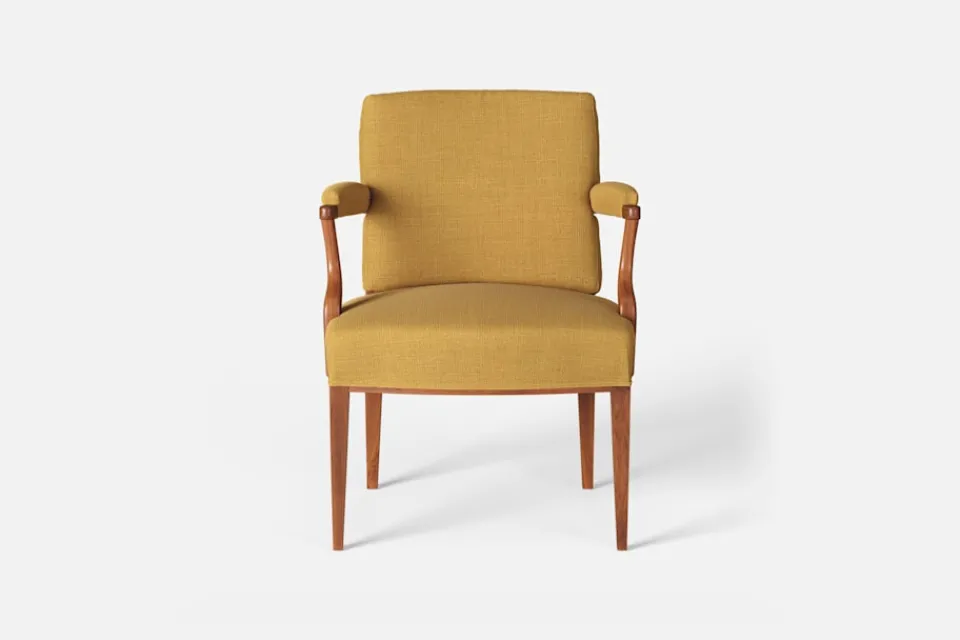 Fåtöljer|Karmstolar*Josef Frank Karmstol 969 Kederband Sitthöjd 47 cm Möbellin, Bärnsten