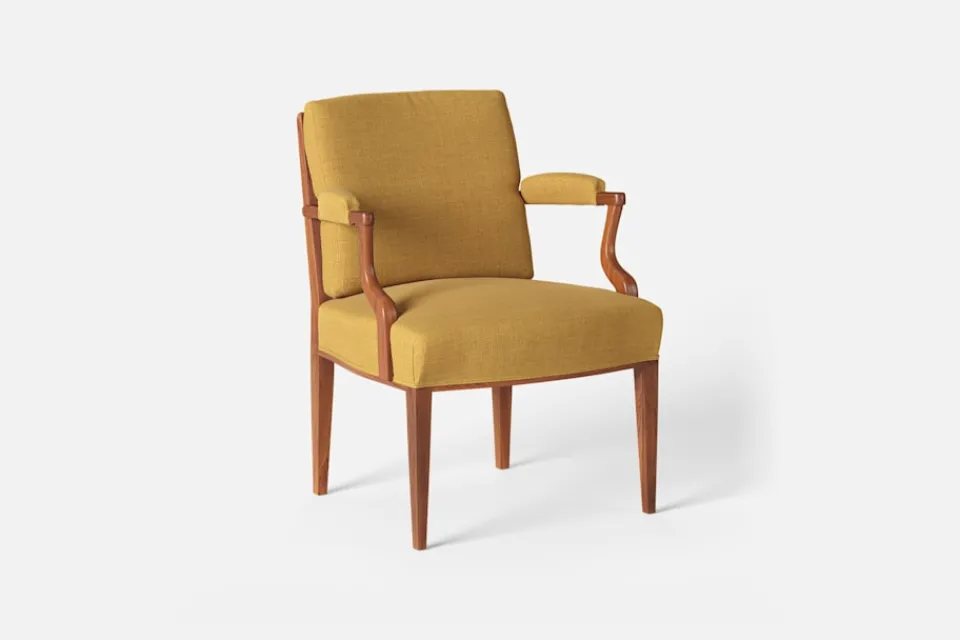 Fåtöljer|Karmstolar*Josef Frank Karmstol 969 Kederband Sitthöjd 47 cm Möbellin, Bärnsten