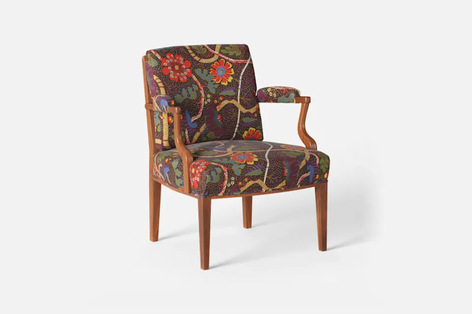 Karmstolar*Josef Frank Karmstol 969 Kederband Sitthöjd 43 cm Mirakel, Brun