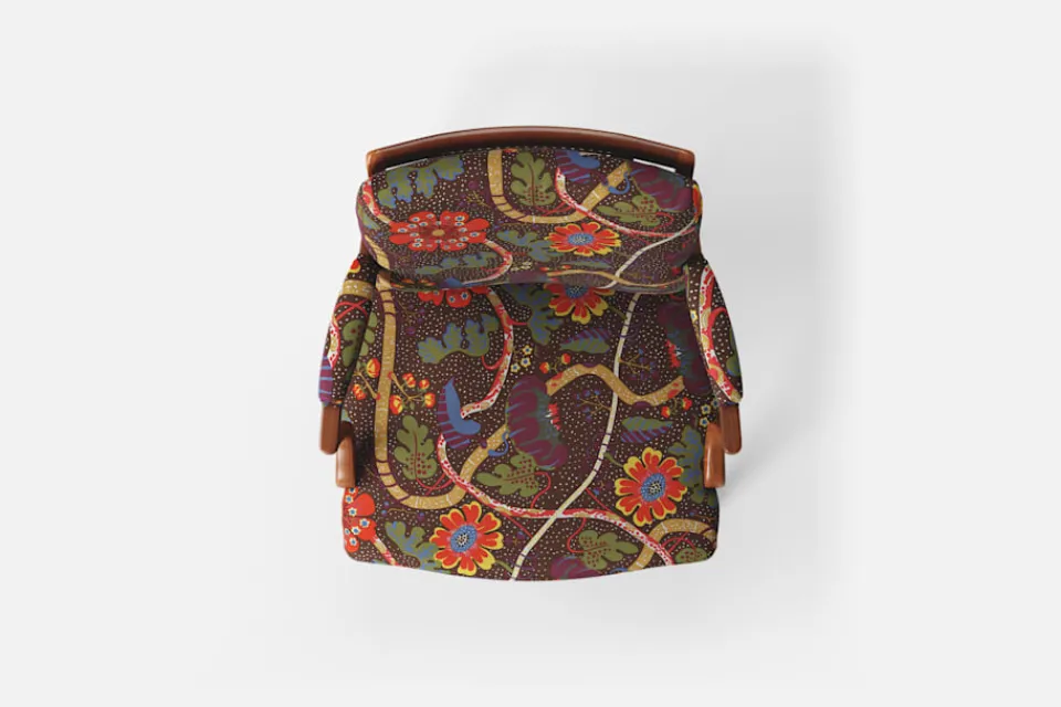 Karmstolar*Josef Frank Karmstol 969 Kederband Sitthöjd 43 cm Mirakel, Brun