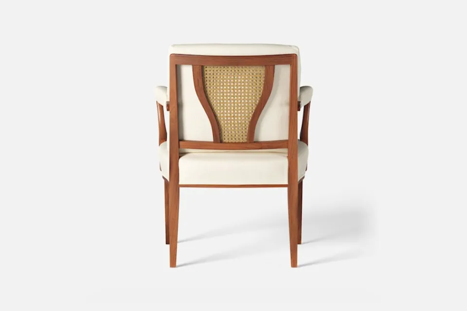 Fåtöljer|Karmstolar*Josef Frank Karmstol 969 Kederband Sitthöjd 47 cm Vägen, Vit