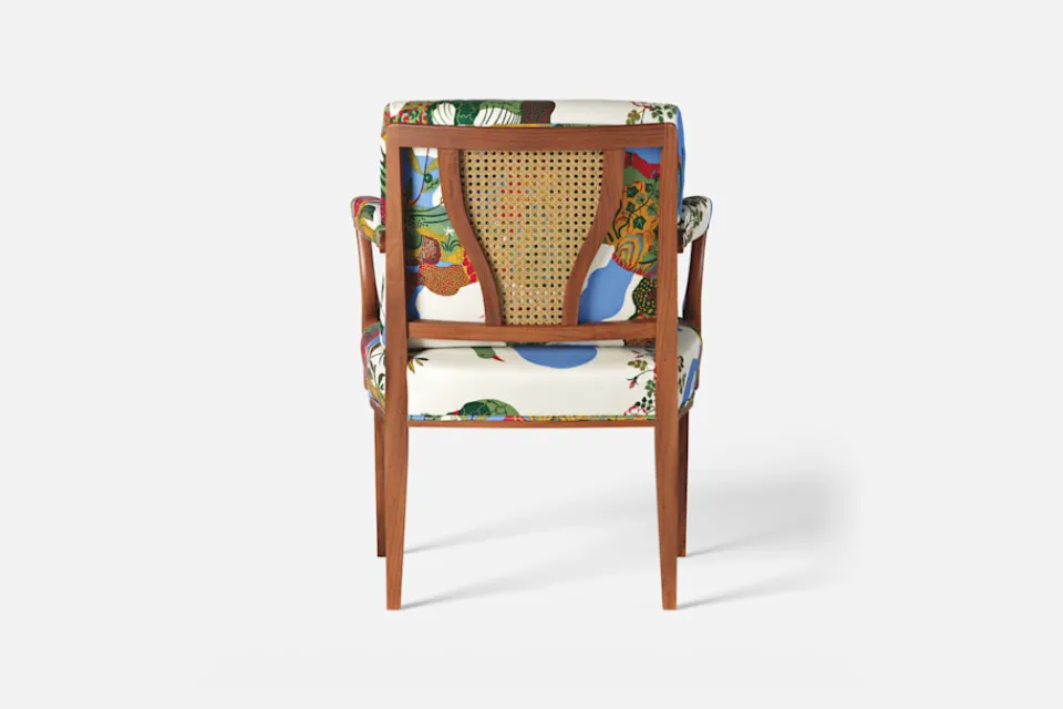 Fåtöljer|Karmstolar*Josef Frank Karmstol 969 Kederband Sitthöjd 47 cm Anakreon, Vit