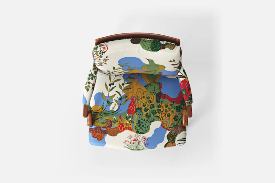 Fåtöljer|Karmstolar*Josef Frank Karmstol 969 Kederband Sitthöjd 47 cm Anakreon, Vit