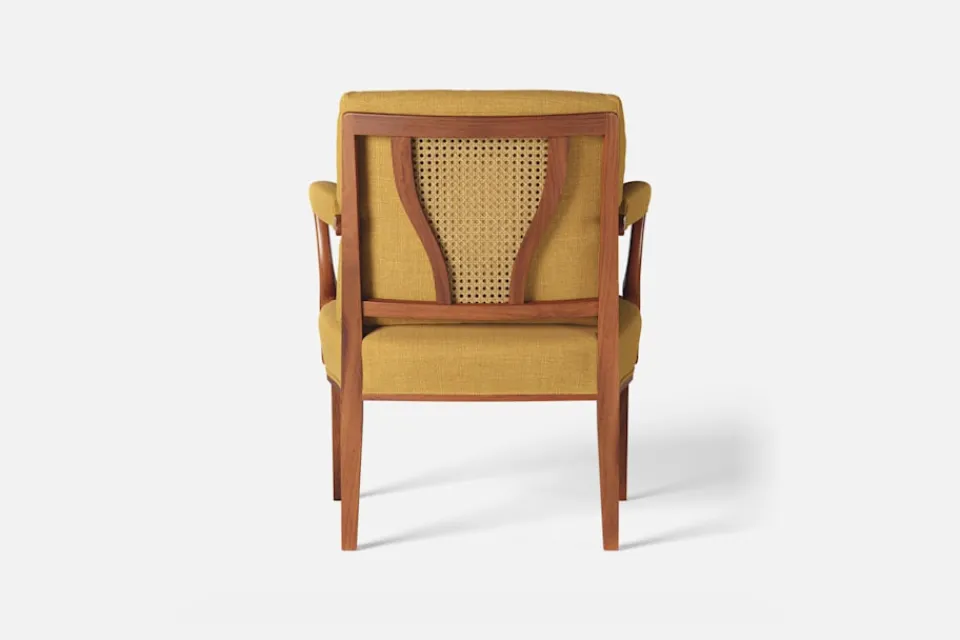 Karmstolar*Josef Frank Karmstol 969 Kederband Sitthöjd 43 cm Möbellin, Bärnsten