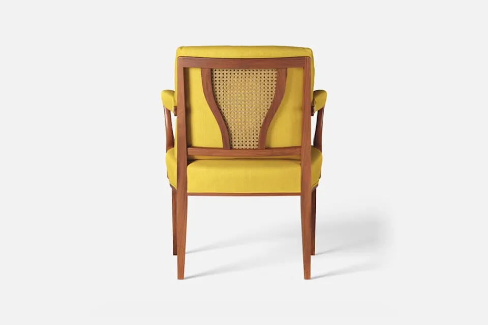 Fåtöljer|Karmstolar*Josef Frank Karmstol 969 Kederband Sitthöjd 47 cm Vägen, Ockra