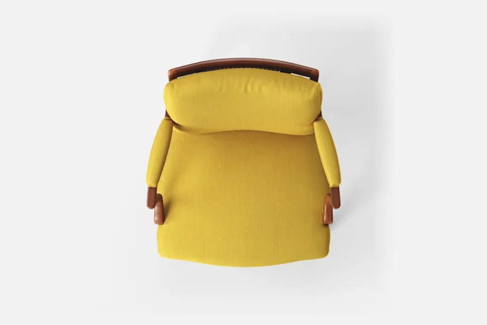 Fåtöljer|Karmstolar*Josef Frank Karmstol 969 Kederband Sitthöjd 47 cm Vägen, Ockra