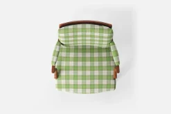 Fåtöljer|Karmstolar*Josef Frank Karmstol 969 Kederband Sitthöjd 47 cm Gripsholmsruta, Grön