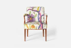 Fåtöljer|Karmstolar*Josef Frank Karmstol 969 Kederband Sitthöjd 47 cm Hawai, Vit