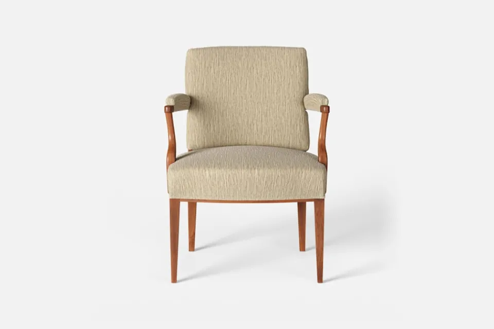 Fåtöljer|Karmstolar*Josef Frank Karmstol 969 Kederband Sitthöjd 47 cm Dr Axel, Beige