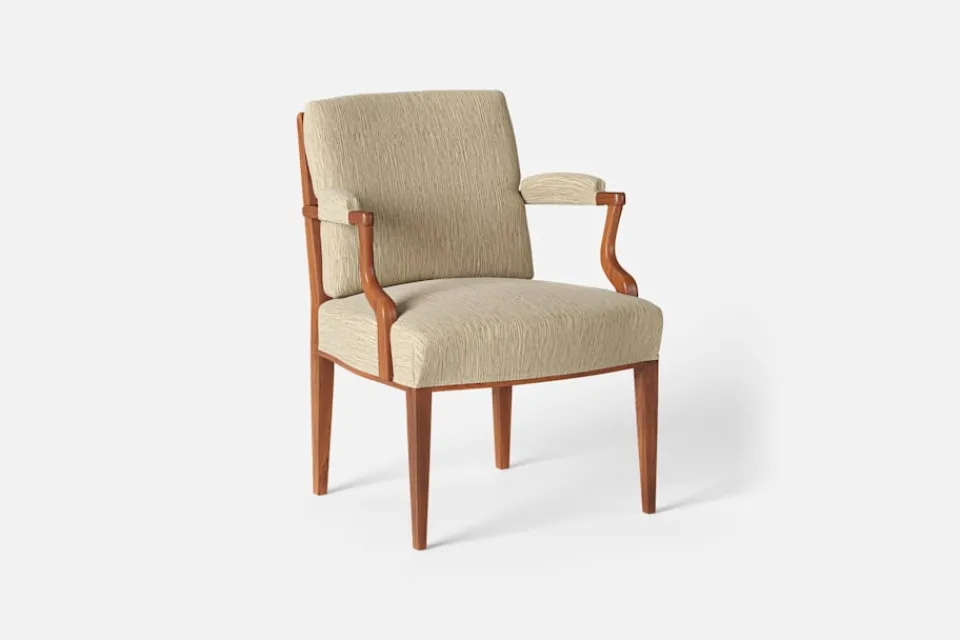 Fåtöljer|Karmstolar*Josef Frank Karmstol 969 Kederband Sitthöjd 47 cm Dr Axel, Beige