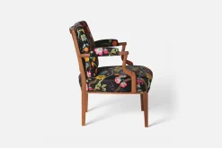 Karmstolar*Josef Frank Karmstol 969 Kederband Sitthöjd 43 cm Baranquilla, Svart