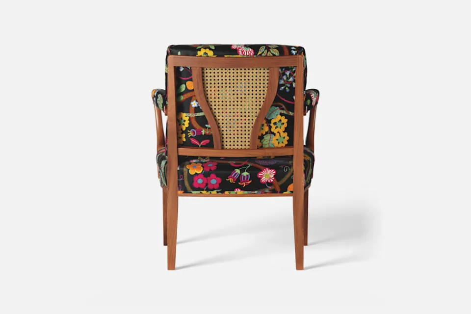 Karmstolar*Josef Frank Karmstol 969 Kederband Sitthöjd 43 cm Baranquilla, Svart