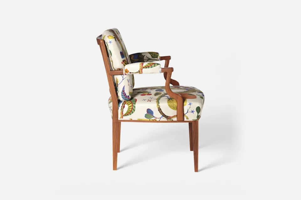 Fåtöljer|Karmstolar*Josef Frank Karmstol 969 Kederband Sitthöjd 47 cm Vegetable Tree, Multi