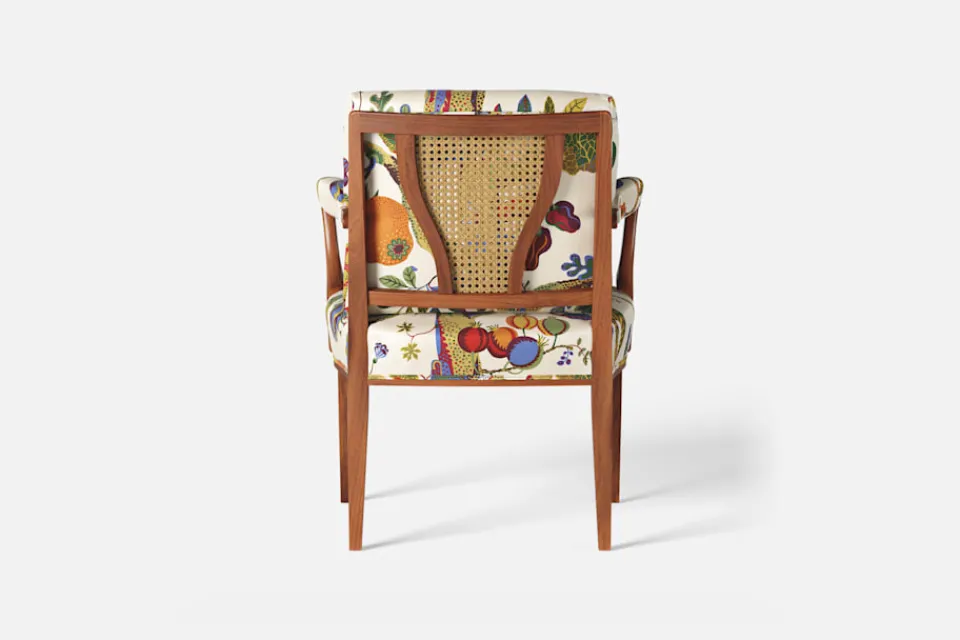 Fåtöljer|Karmstolar*Josef Frank Karmstol 969 Kederband Sitthöjd 47 cm Vegetable Tree, Multi