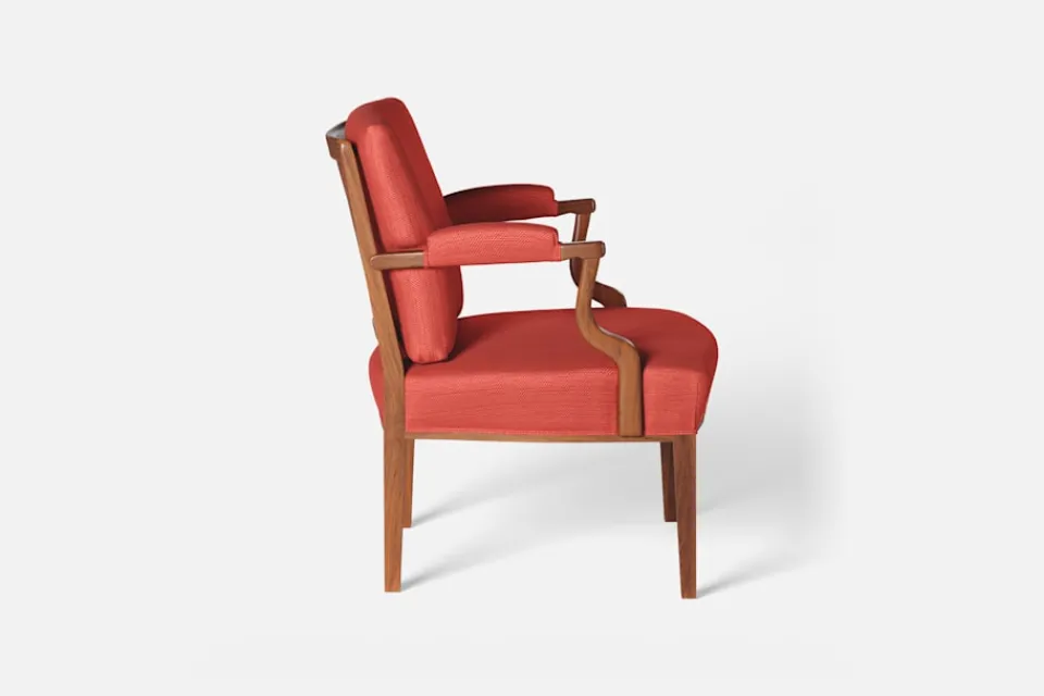 Karmstolar*Josef Frank Karmstol 969 Kederband Sitthöjd 43 cm Vägen, Orange