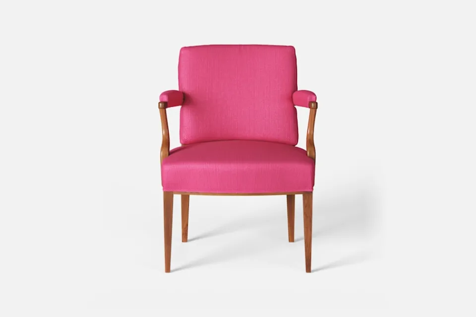 Fåtöljer|Karmstolar*Josef Frank Karmstol 969 Kederband Sitthöjd 47 cm Vägen, Cerise