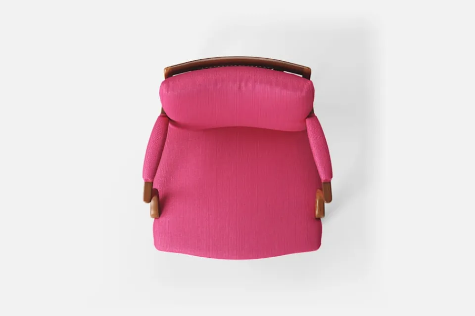 Fåtöljer|Karmstolar*Josef Frank Karmstol 969 Kederband Sitthöjd 47 cm Vägen, Cerise