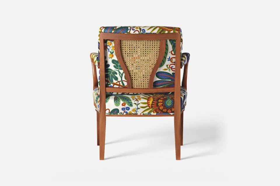 Karmstolar*Josef Frank Karmstol 969 Kederband Sitthöjd 43 cm Aralia, Multi