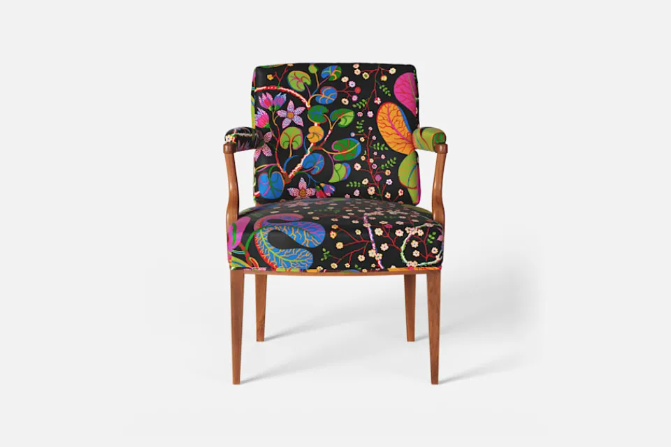 Fåtöljer|Karmstolar*Josef Frank Karmstol 969 Kederband Sitthöjd 47 cm Teheran, Svart