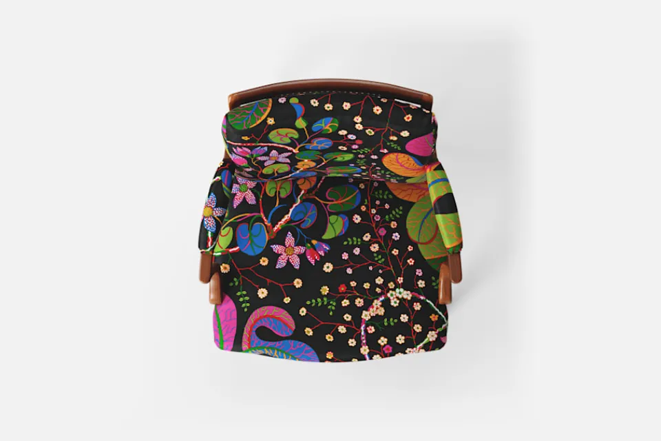 Fåtöljer|Karmstolar*Josef Frank Karmstol 969 Kederband Sitthöjd 47 cm Teheran, Svart