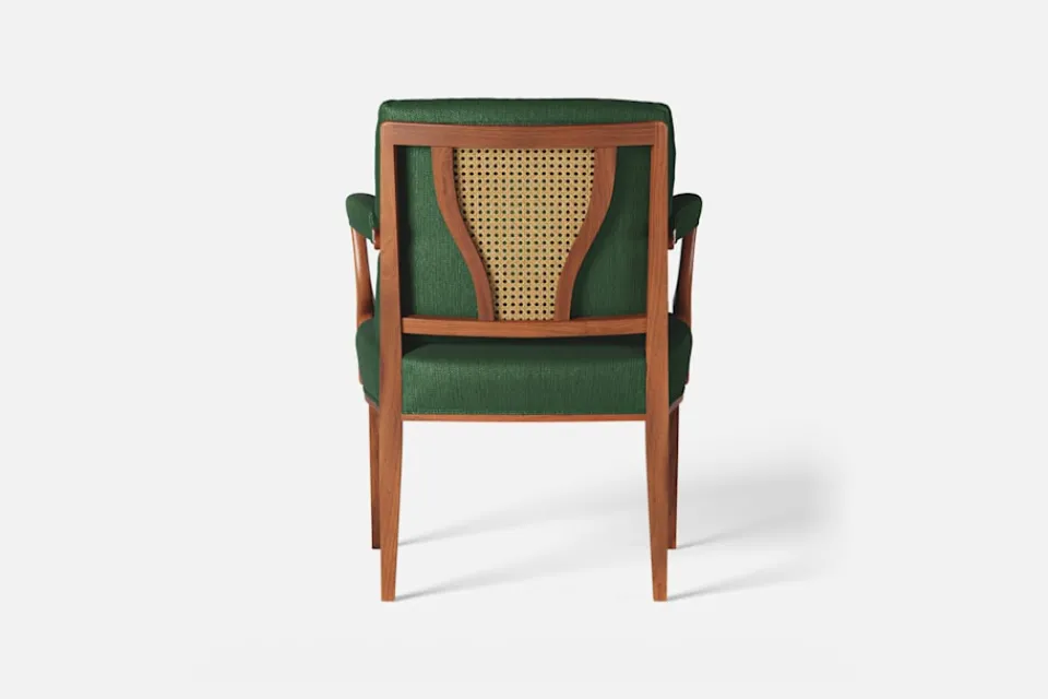 Fåtöljer|Karmstolar*Josef Frank Karmstol 969 Kederband Sitthöjd 47 cm Vägen, Mörkgrön