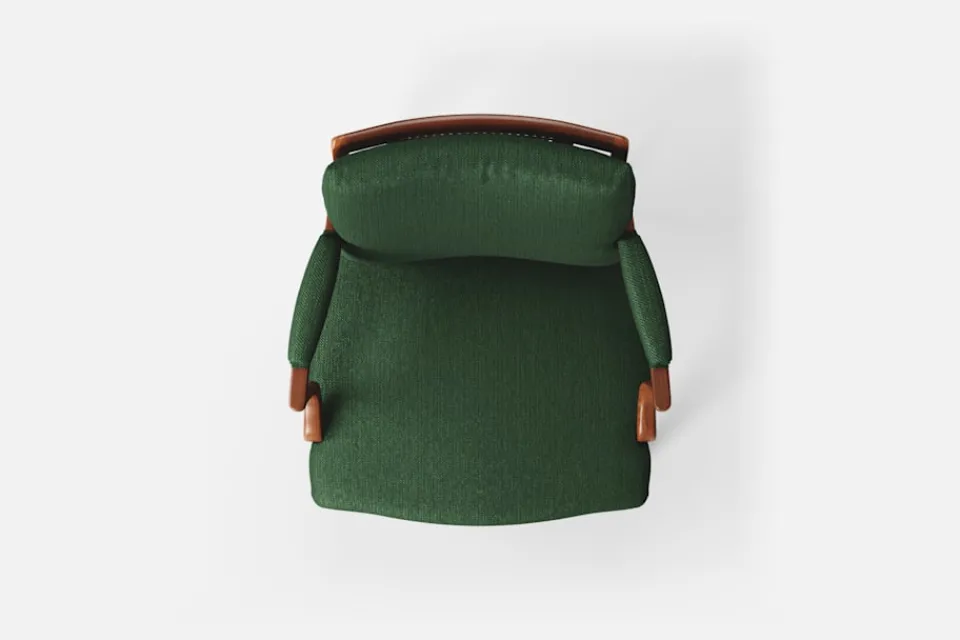 Fåtöljer|Karmstolar*Josef Frank Karmstol 969 Kederband Sitthöjd 47 cm Vägen, Mörkgrön