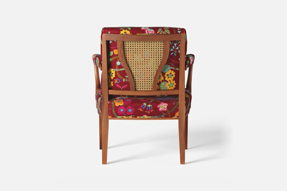 Karmstolar*Josef Frank Karmstol 969 Kederband Sitthöjd 43 cm Baranquilla, Vinröd