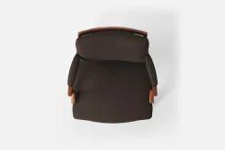 Karmstolar*Josef Frank Karmstol 969 Kederband Sitthöjd 43 cm Möbellin, Mörkbrun