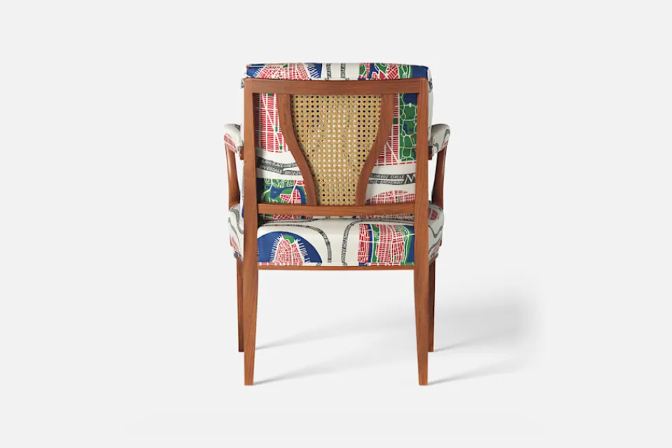 Fåtöljer|Karmstolar*Josef Frank Karmstol 969 Kederband Sitthöjd 47 cm Manhattan, Multi