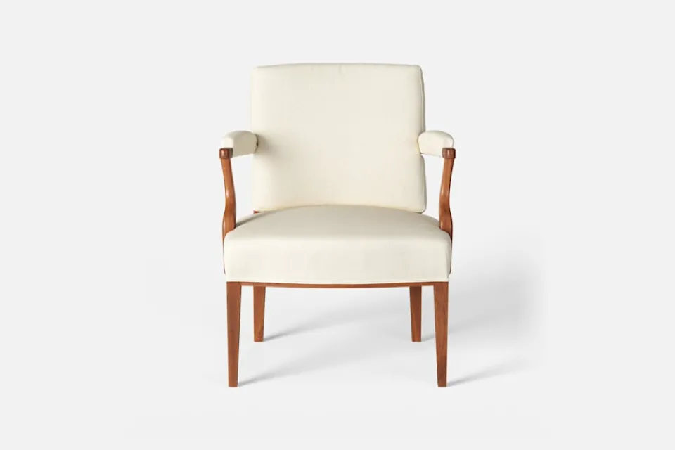 Karmstolar*Josef Frank Karmstol 969 Kederband Sitthöjd 43 cm Vägen, Vit