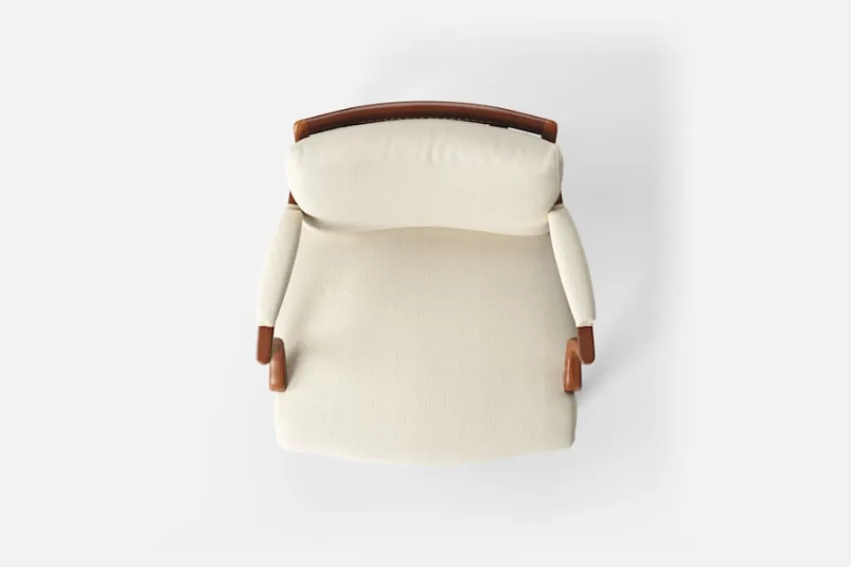 Karmstolar*Josef Frank Karmstol 969 Kederband Sitthöjd 43 cm Vägen, Vit