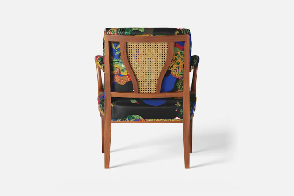 Karmstolar*Josef Frank Karmstol 969 Kederband Sitthöjd 43 cm Anakreon, Svart