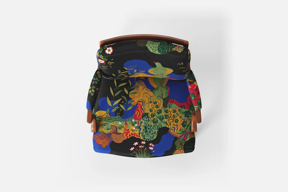 Karmstolar*Josef Frank Karmstol 969 Kederband Sitthöjd 43 cm Anakreon, Svart