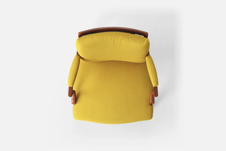 Karmstolar*Josef Frank Karmstol 969 Kederband Sitthöjd 43 cm Vägen, Ockra