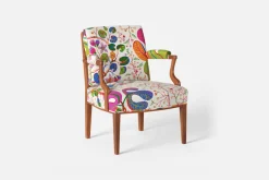 Karmstolar*Josef Frank Karmstol 969 Kederband Sitthöjd 43 cm Teheran, Vit