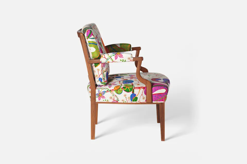 Karmstolar*Josef Frank Karmstol 969 Kederband Sitthöjd 43 cm Teheran, Vit