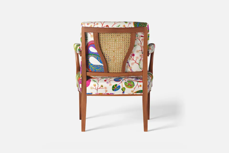 Karmstolar*Josef Frank Karmstol 969 Kederband Sitthöjd 43 cm Teheran, Vit