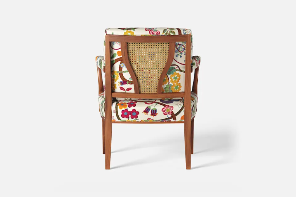 Karmstolar*Josef Frank Karmstol 969 Kederband Sitthöjd 43 cm Baranquilla, Vit